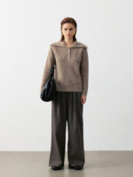 100% PURE CASHMERE DARK COFFEE LUXURY SWEATER