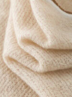 100% CASHMERE WRAP SHAWL WITH CONTRAST TRIM | TAUPE BROWN & SOFT BEIGE