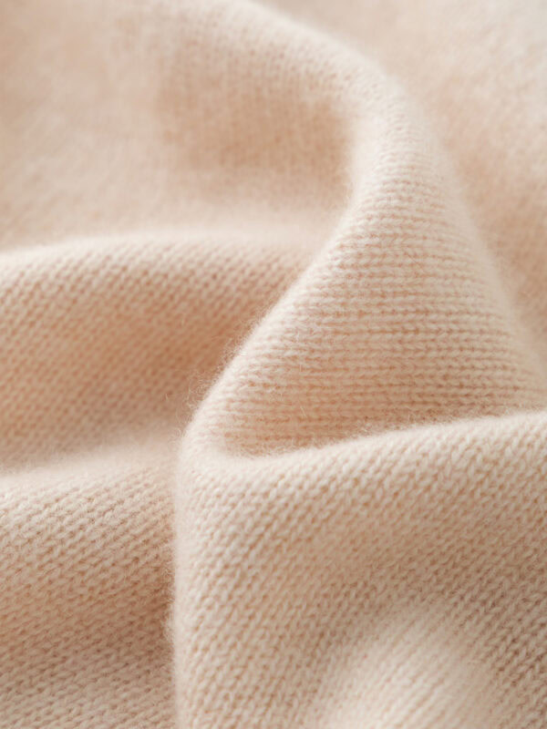 100% CASHMERE HALF-ZIP COLLARED SWEATER | SOFT CREAM