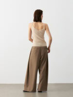 100% CASHMERE V-NECK CAMISOLE | JET BLACK & SOFT CREAM